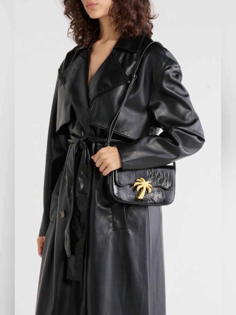 Palm Angels Small Palm Leather
Crossbody Bag